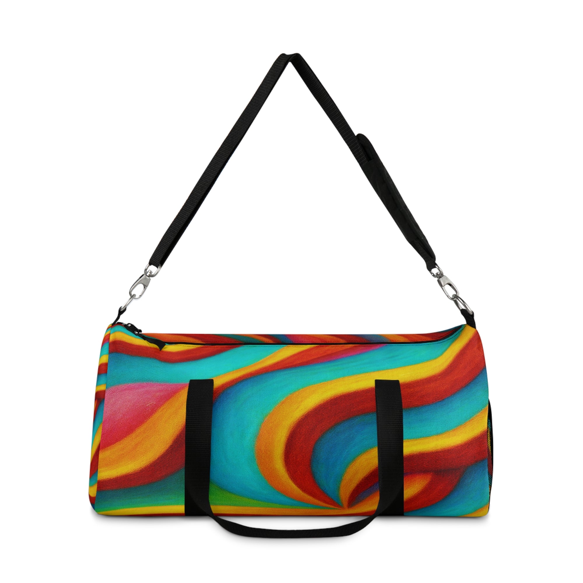 Retro Swirl Duffel Bag | Colorful Travel & Gym Weekender