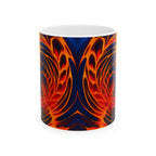 Fire Swirl Mug | Red Orange Abstract Coffee Cup | Bold Art Gift