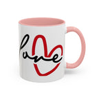 Romantic Love Mug | Heart Script Coffee Cup