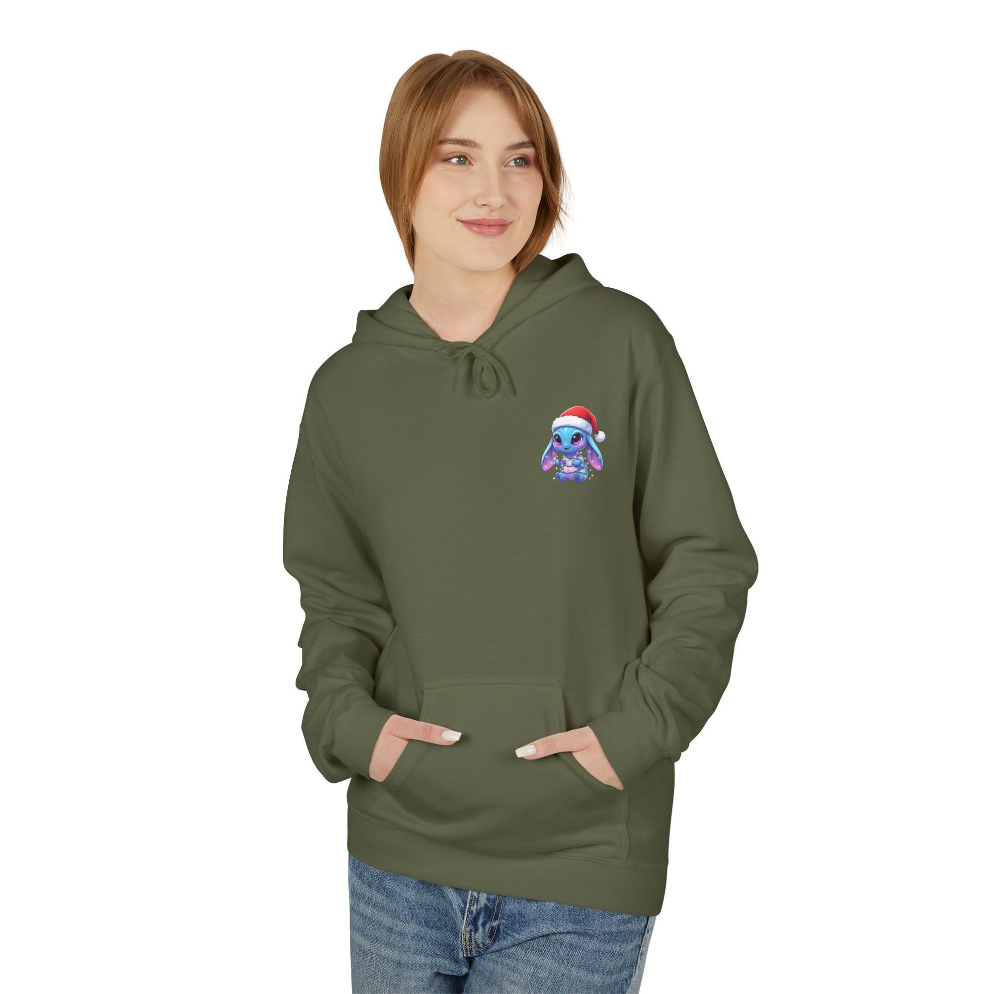 Cute Alien Christmas Hoodie | Blue Monster Holiday Sweatshirt | Fun Unique Gift