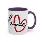 Romantic Love Mug | Heart Script Coffee Cup
