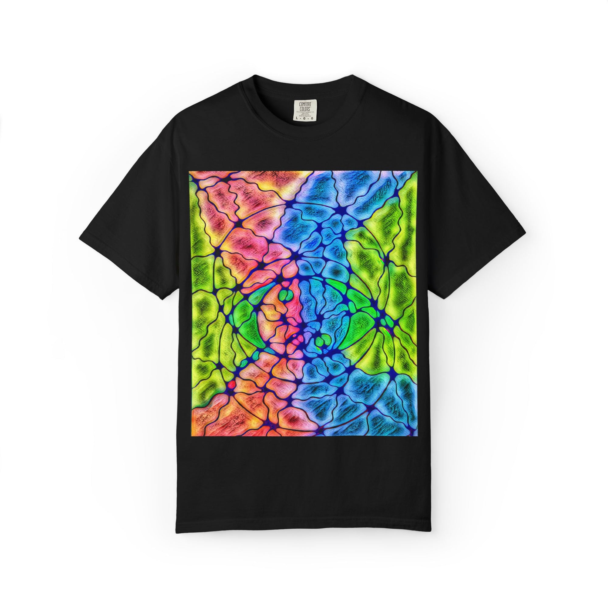Neural Matrix Abstract Unisex Tee | Vibrant Tech Pattern Graphic Shirt | Multiple Colors