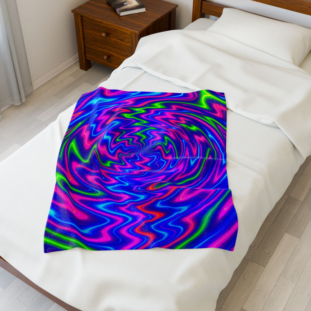 Energy Swirl Velveteen Blanket, Mini Power Nap Edition, Velveteen Plush Blanket