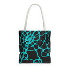 Modern Abstract Tote Bag | Blue Pattern Everyday Shopper