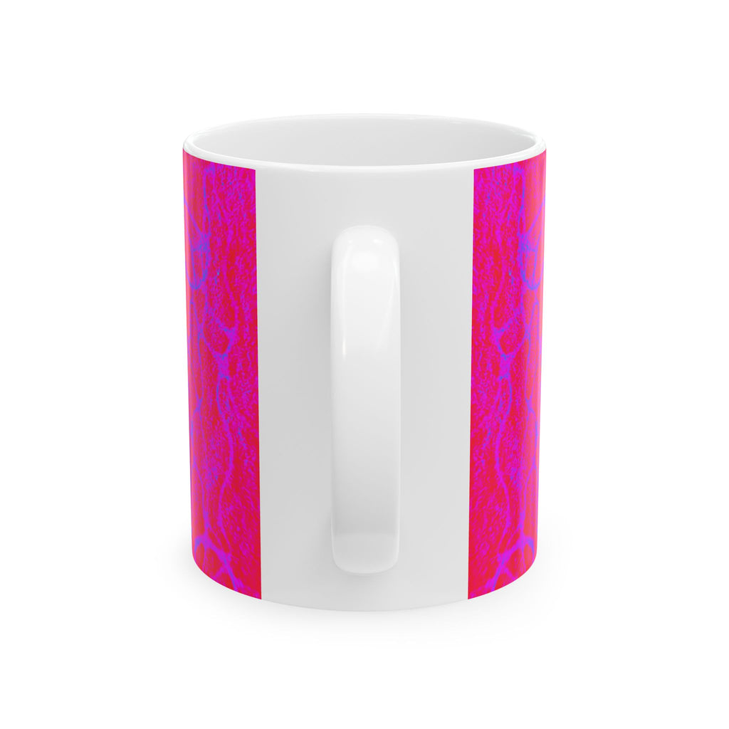 Pink Abstract Mug | Ceramic Coffee Cup | Modern Aesthetic Gift
