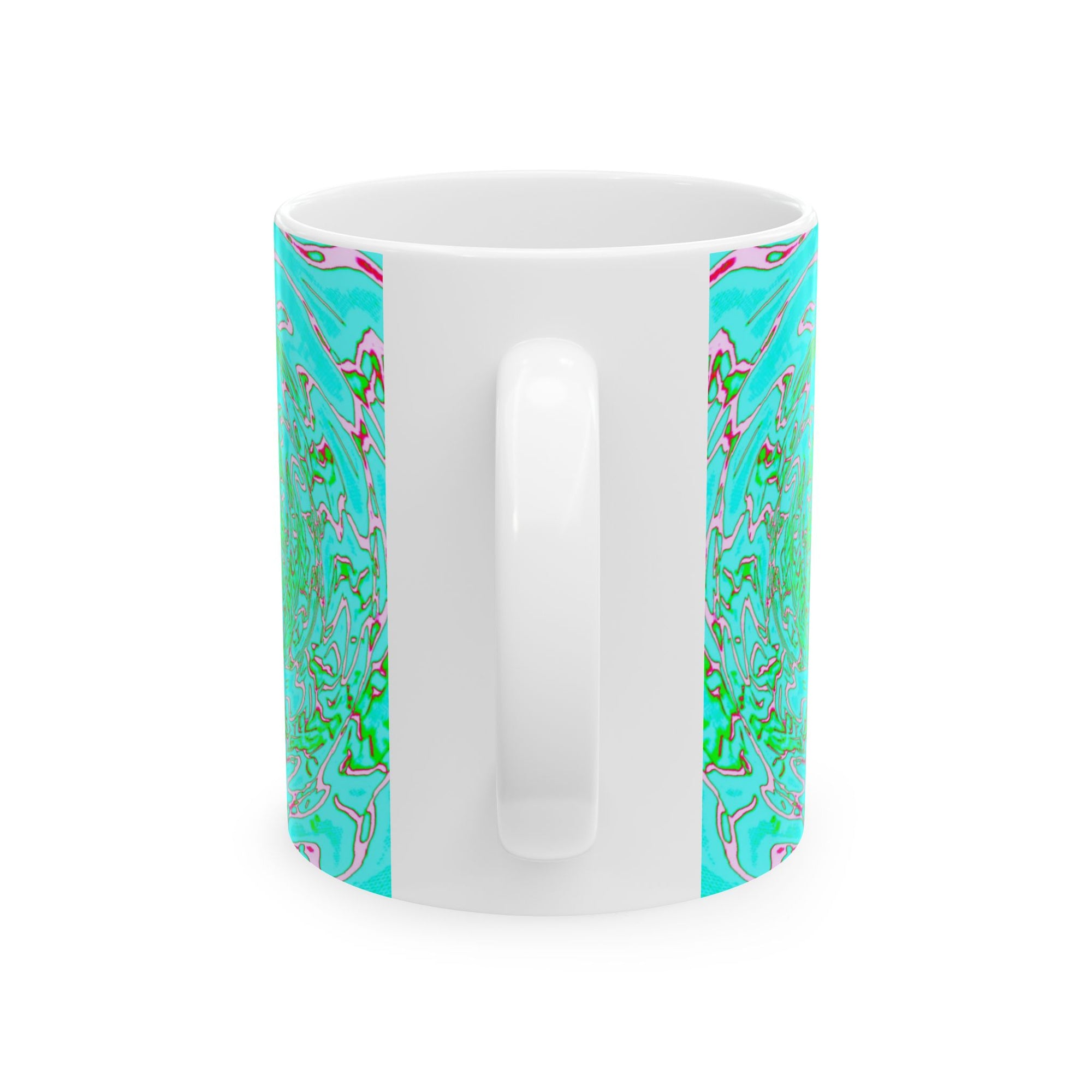 Green Abstract Mug | Modern Ceramic Coffee Cup | Nature Inspired Gift