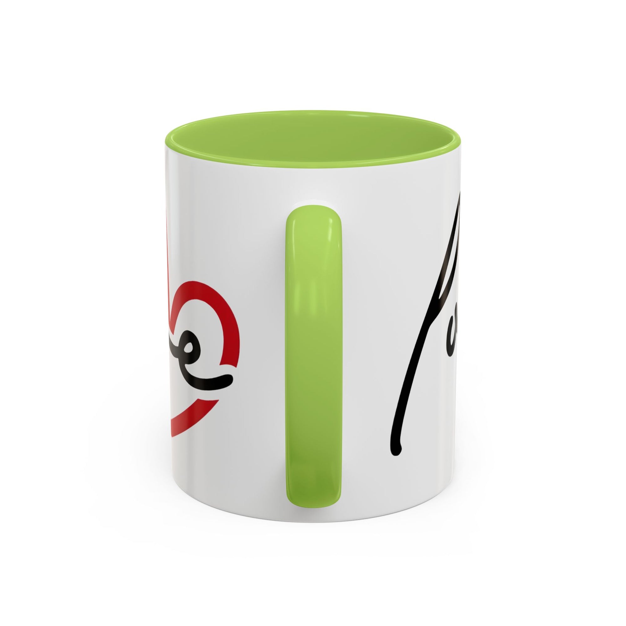 Romantic Love Mug | Heart Script Coffee Cup