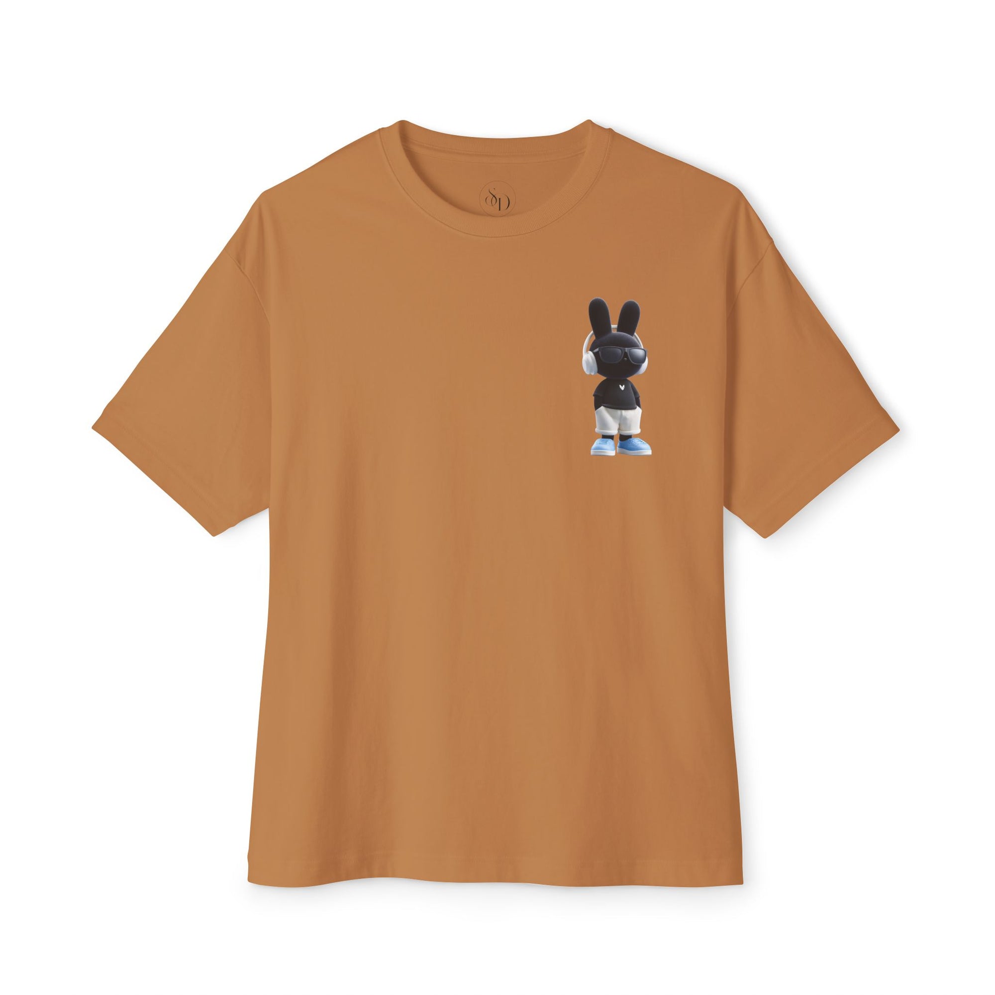 Oversized | Black Bunny Character Tee | Bunny Graphic T-Shirt
