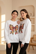 Christmas Bow Sweatshirt | Holiday Lights Crewneck