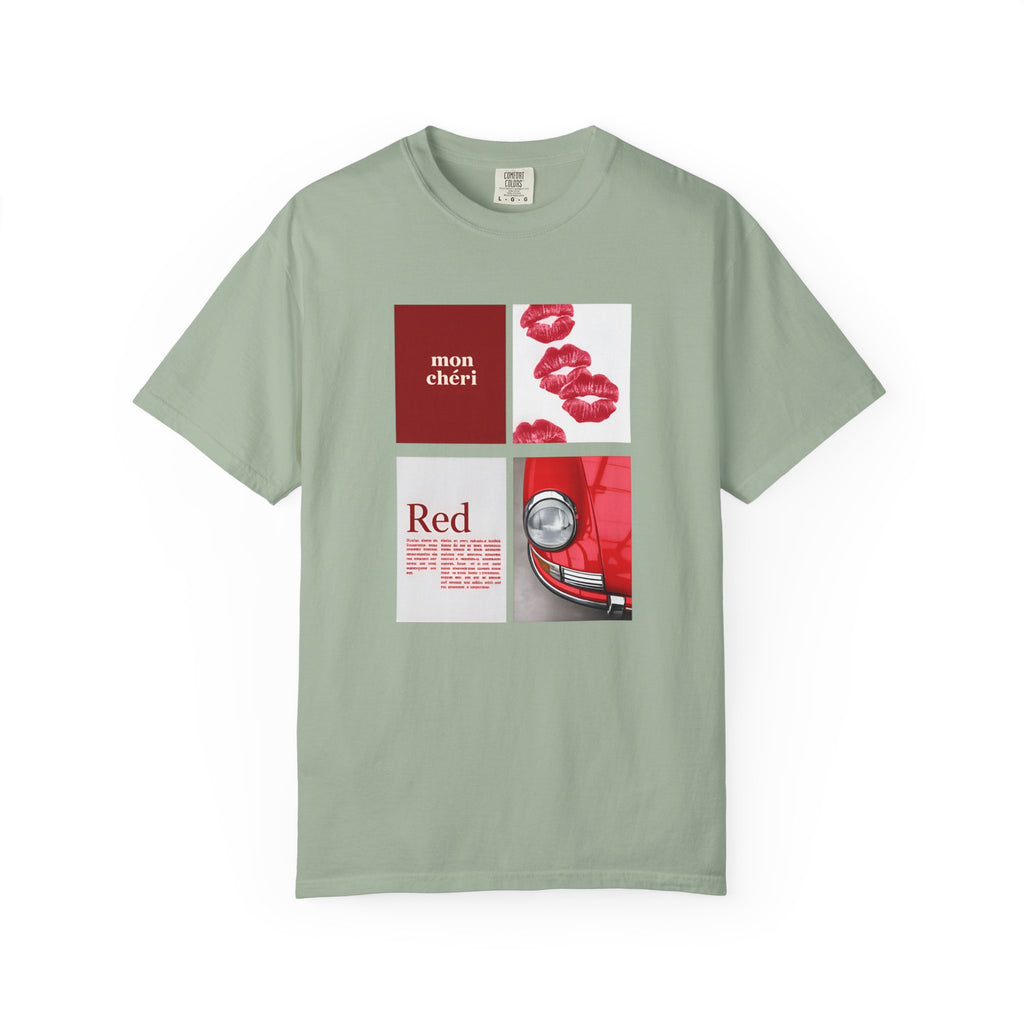 Cotton T-Shirt | Mon Chéri Aesthetic Kiss, Car Print