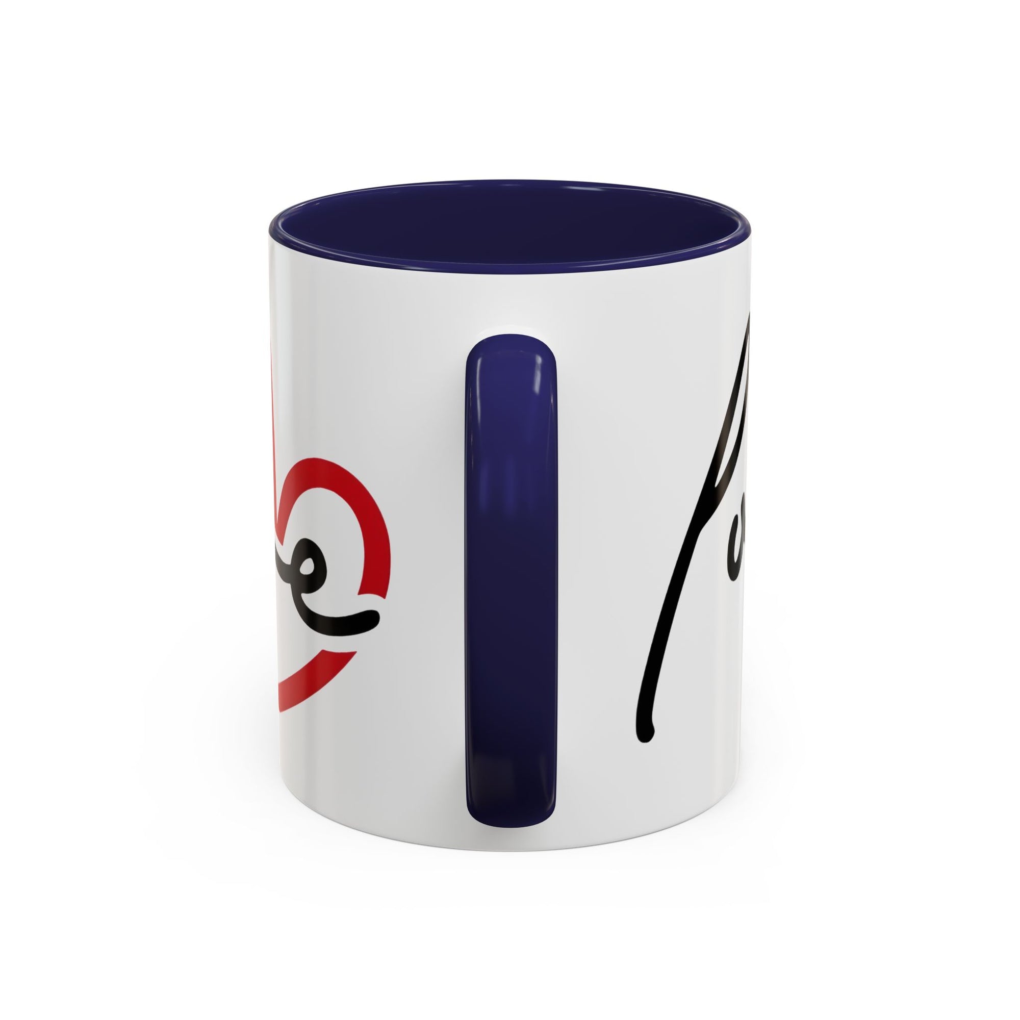 Romantic Love Mug | Heart Script Coffee Cup
