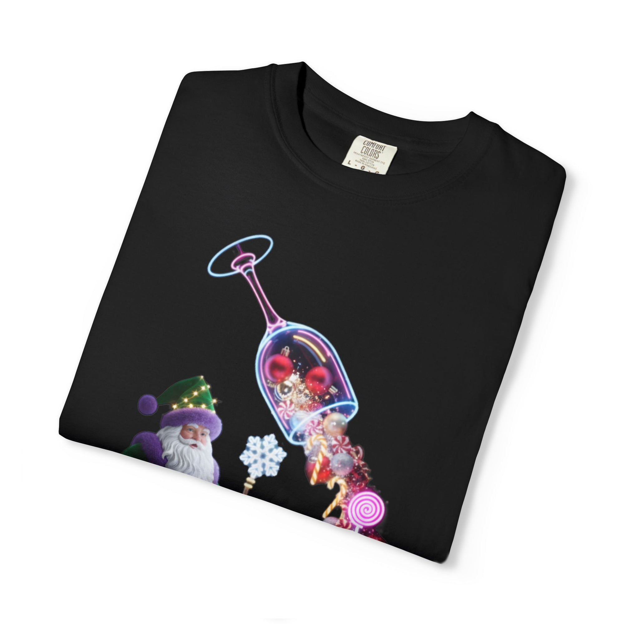 Wizard Santa Christmas T-Shirt | Magic Sorcerer Holiday Party Tee | Unique Fantasy Gift