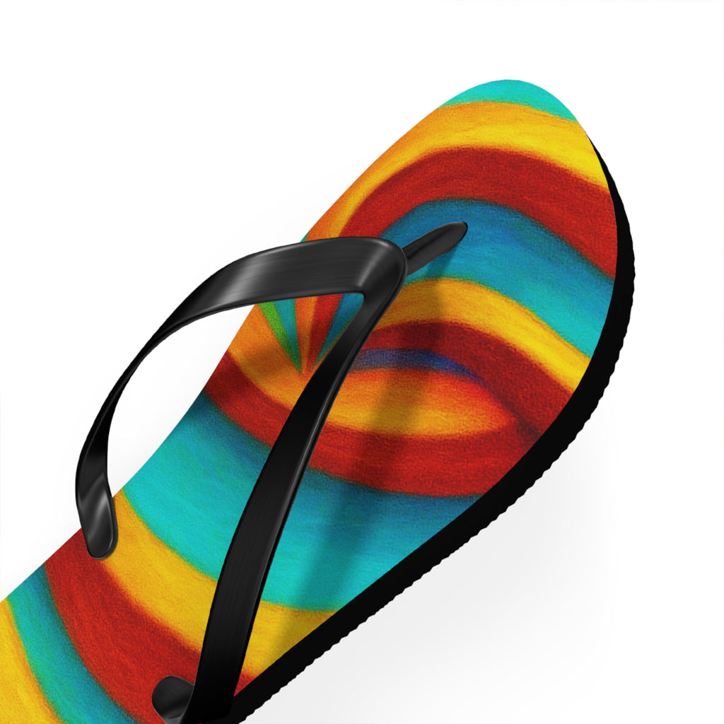 Artistic Flip Flops | Colorful Summer Sandals | Festival Aesthetic