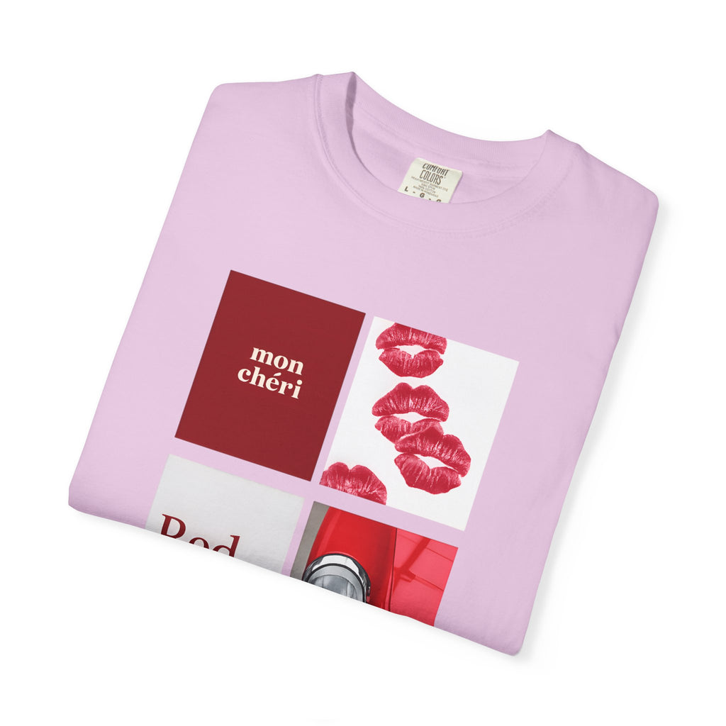 Cotton T-Shirt | Mon Chéri Aesthetic Kiss, Car Print