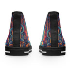 Mushroom Art High Top Sneakers | Colorful Trippy Shoes | Festival Fashion