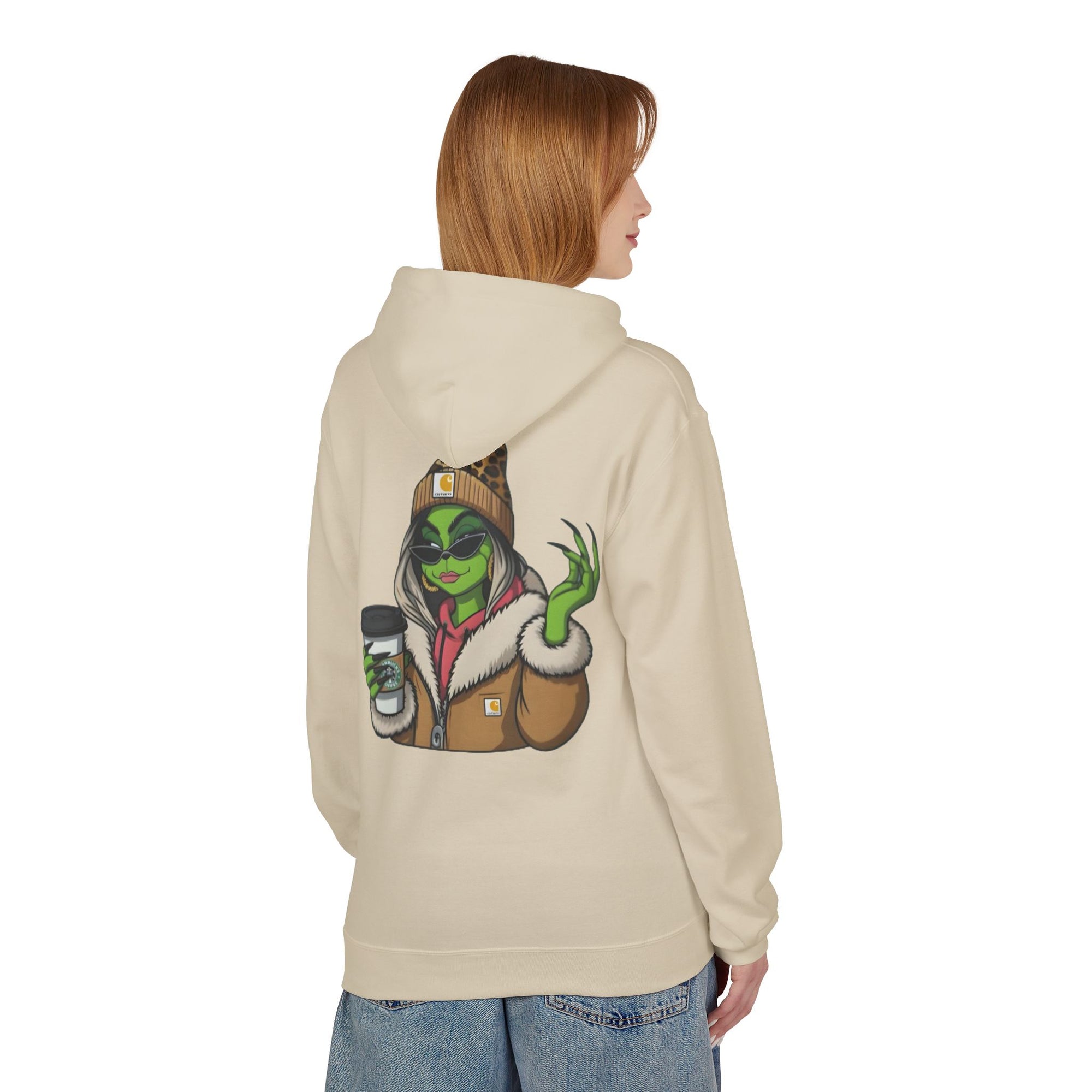 Grinch Girl Coffee Hoodie | Funny Christmas Sweatshirt