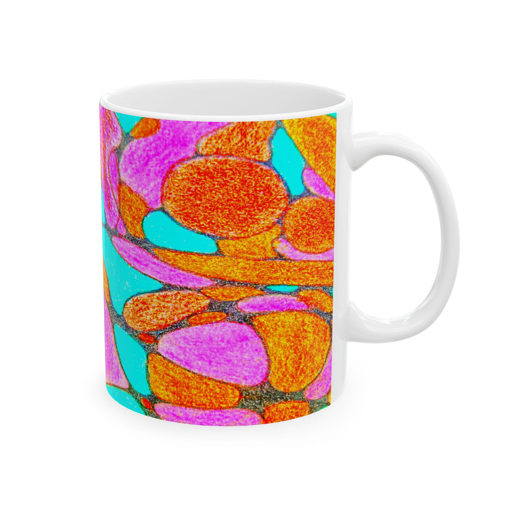 Abstract Art Mug | Colorful Ceramic Coffee Cup | Modern Aesthetic Gift