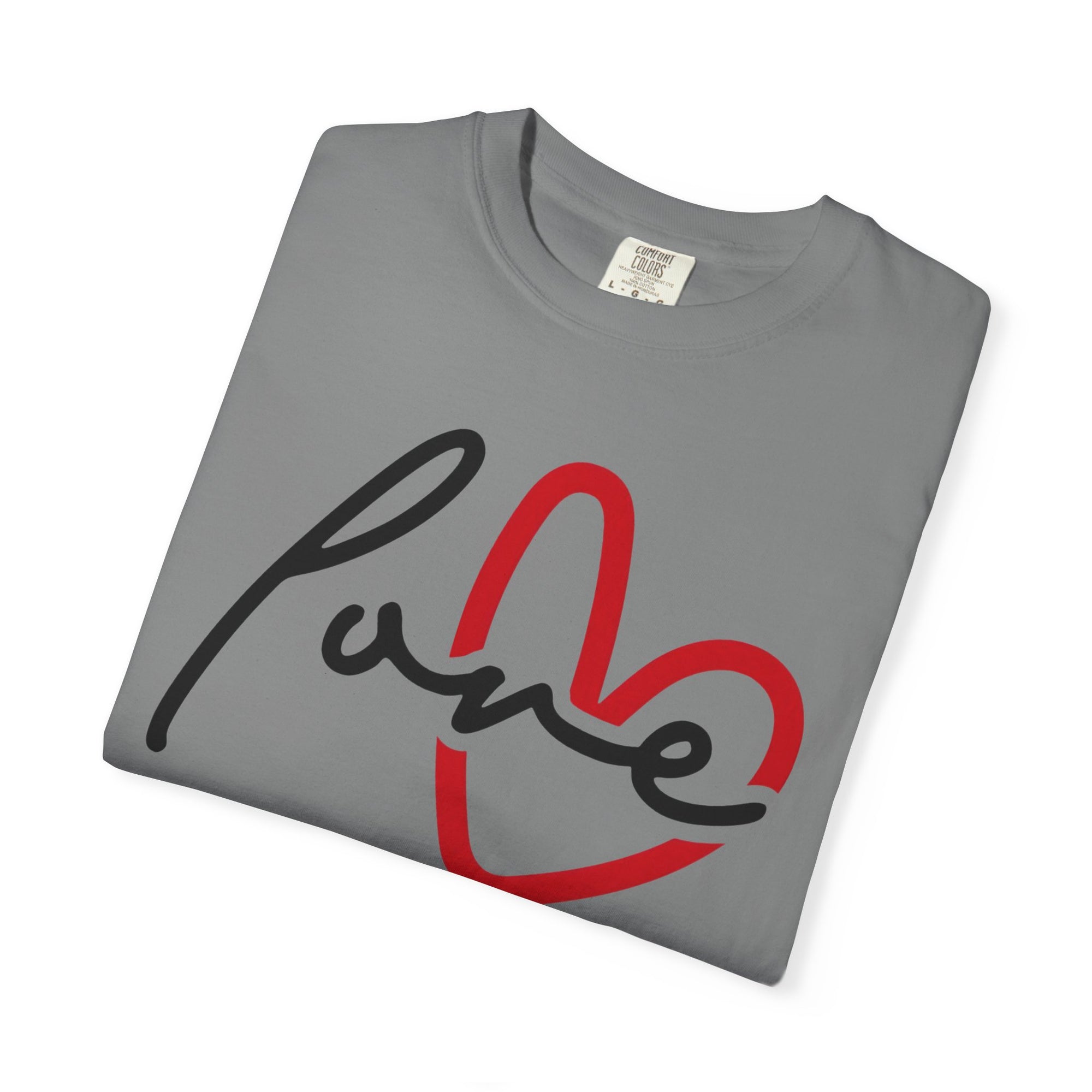Love Script Heart T-Shirt, Minimalist Valentine's Tee