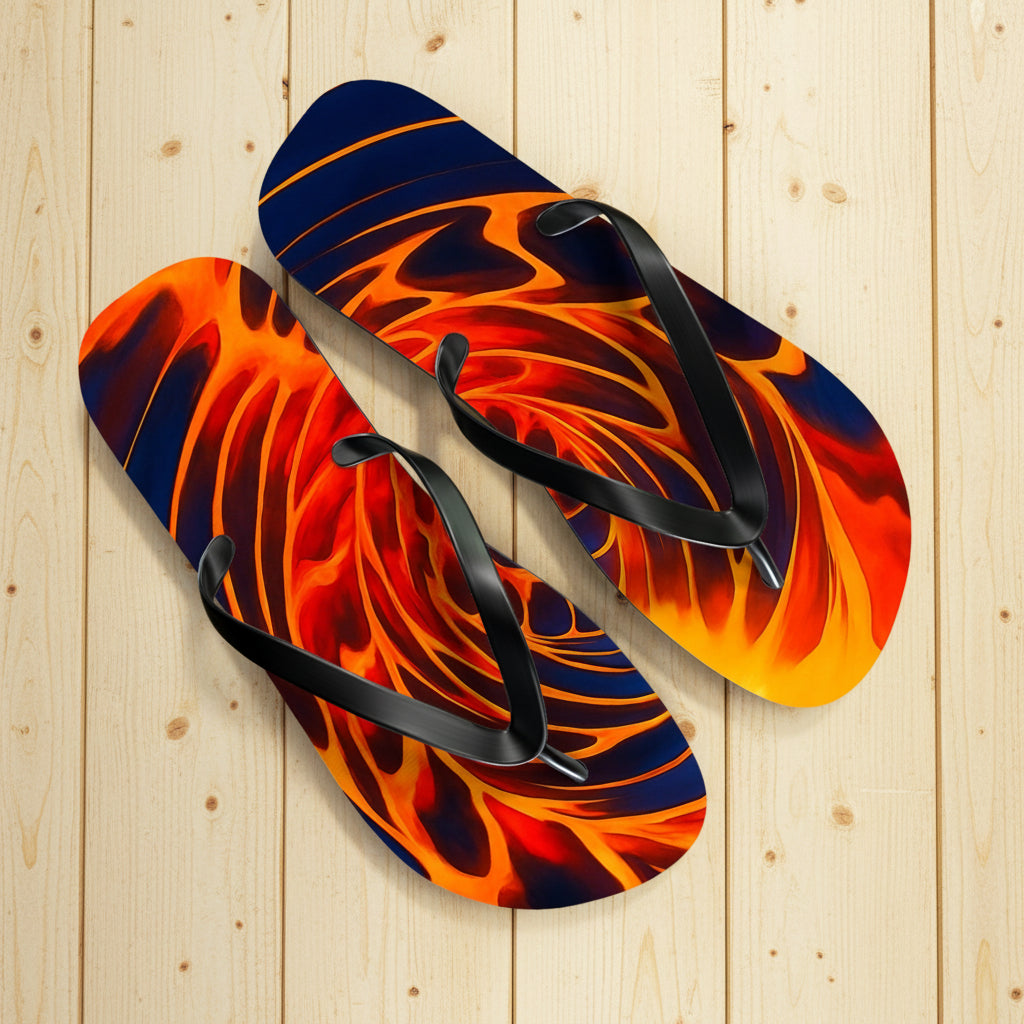 Flame Flip Flops | Colorful Summer Sandals | Beach Vacation Style