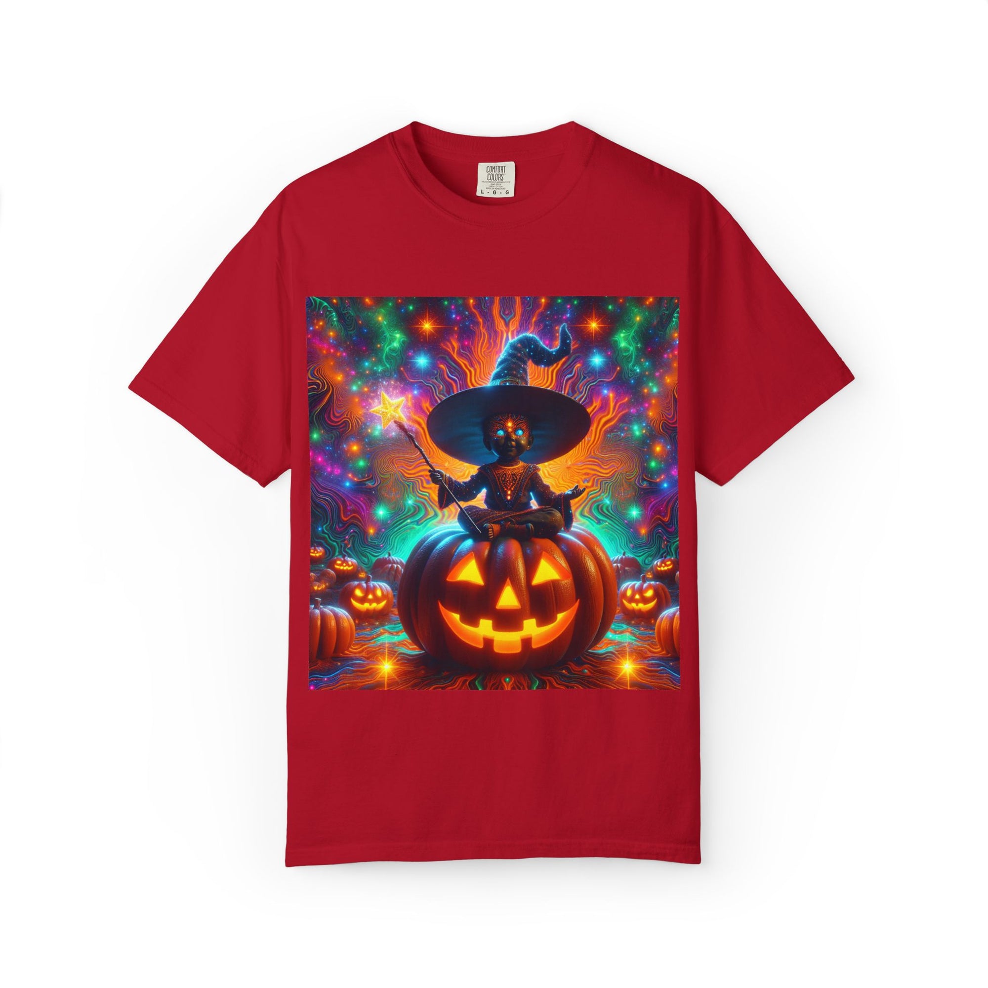 Vibrant Halloween Witch T-shirt, Unisex Casual Tee for Fall, Trick or Treat Gift, Spooky Party Wear, Witchy Style Clothing
