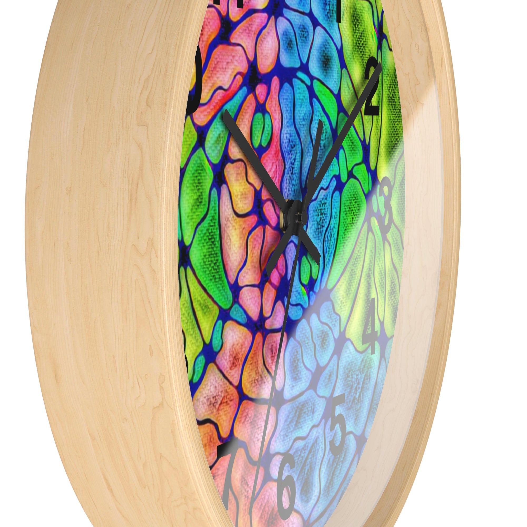 Abstract Wall Clock | Colorful Modern Clock | Artistic Home Decor