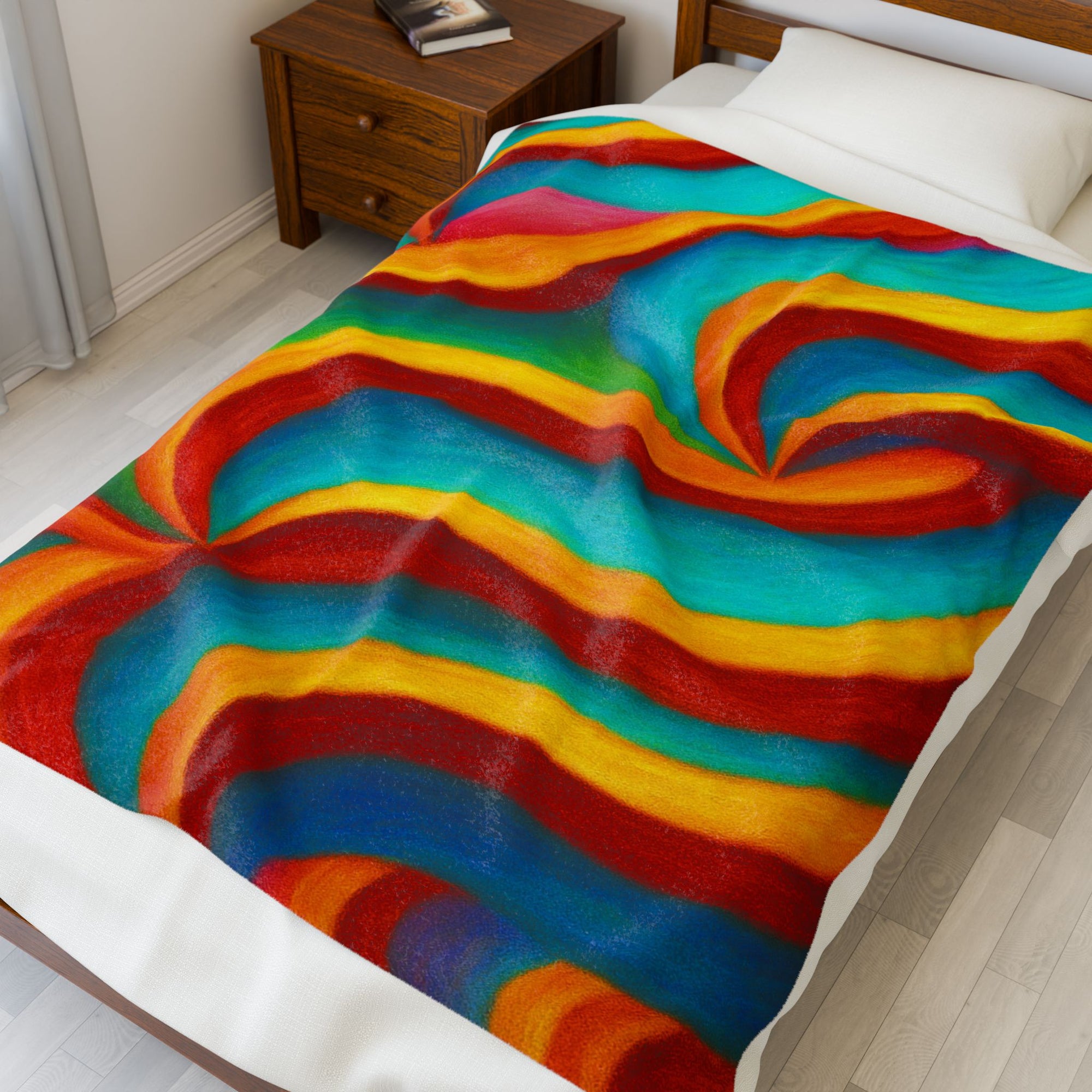 Vibrant Swirl Velveteen Plush Blanket | Cozy Home Decor, Gift for All Occasions, Colorful Throw for Couch or Bed, Beach Blanket, Soft [...]