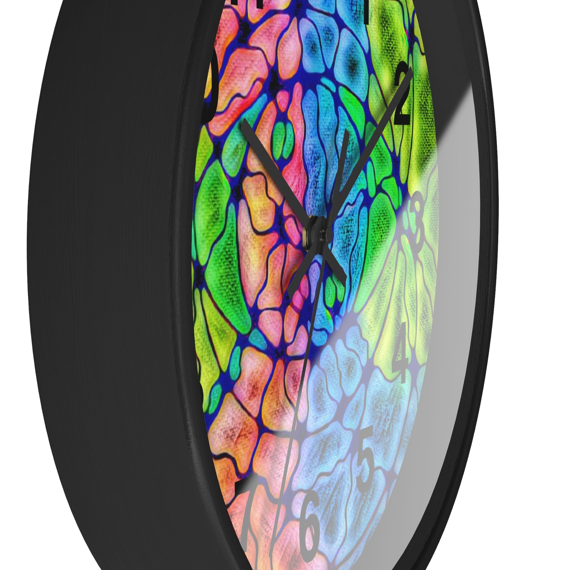 Vibrant Abstract Splatter Wall Clock | Colorful Modern Art Decor | Silent Unique Gift