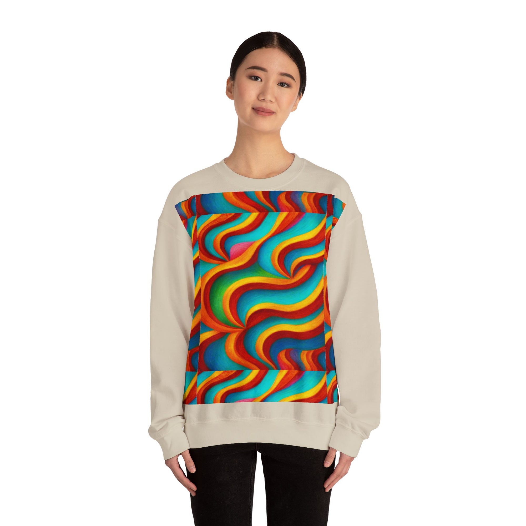 Colorful Swirl Crewneck Sweatshirt | Cozy Unisex Pullover