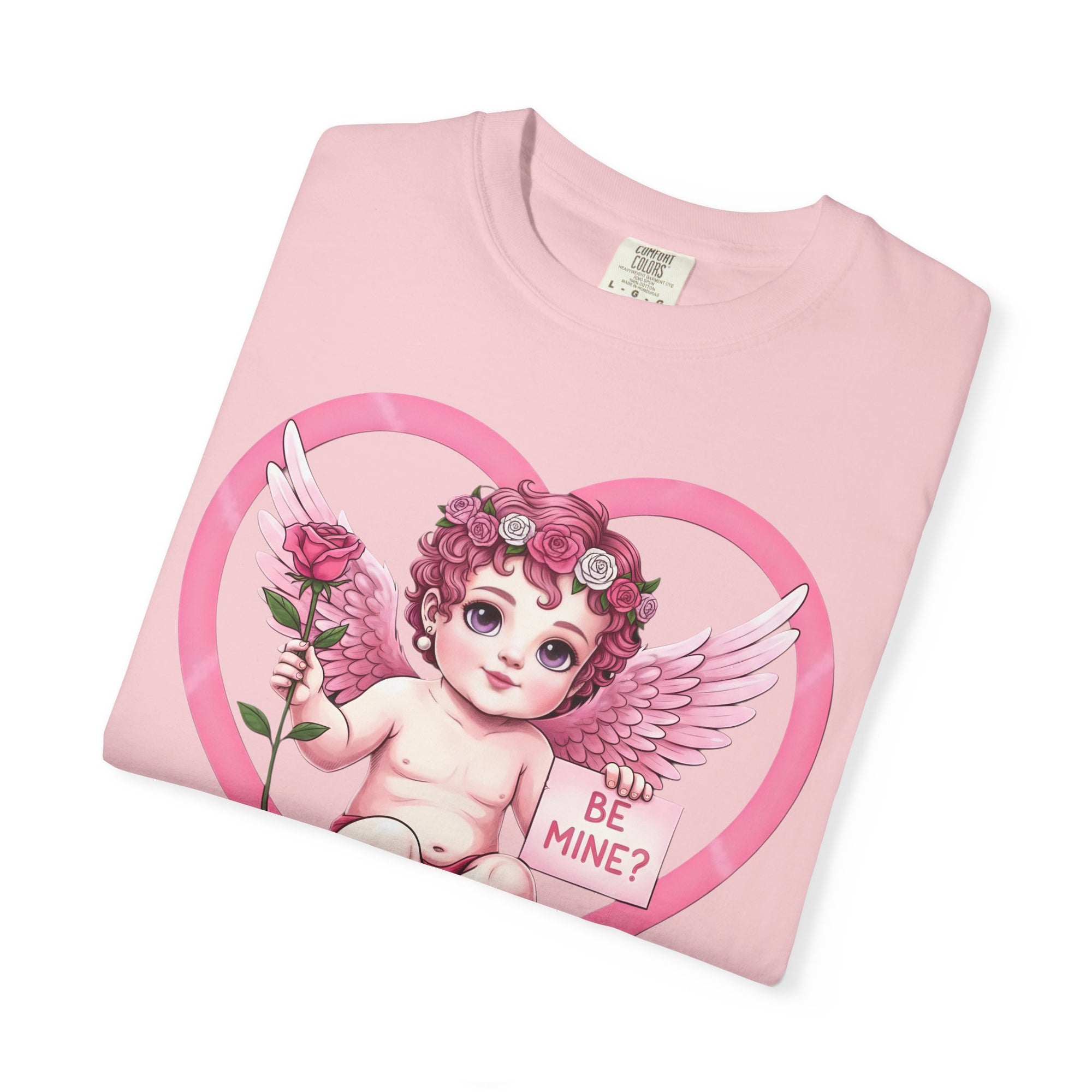 Cherub Graphic T-Shirt | Pink Cupid Heart Art Unisex Cotton Tee
