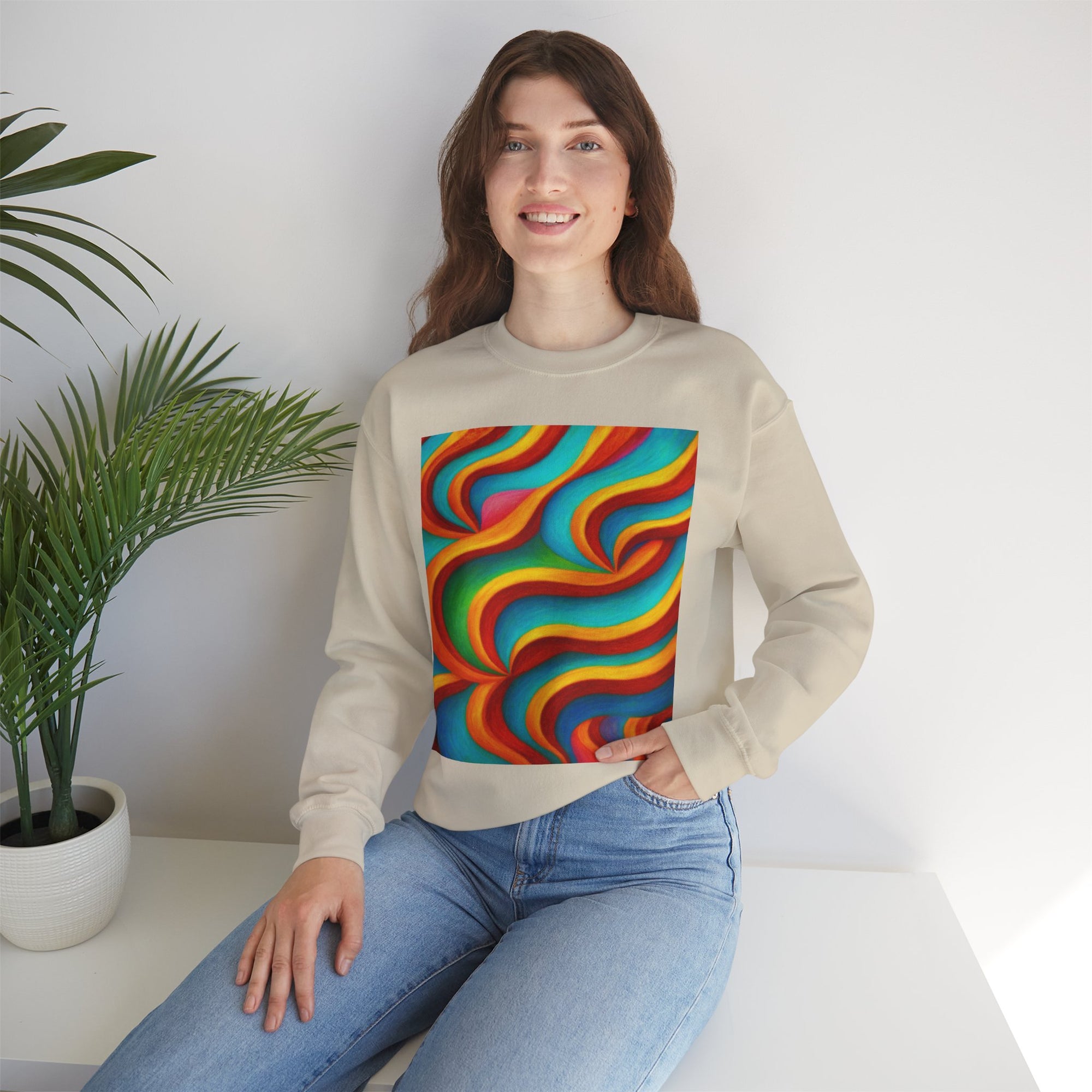 Colorful Swirl Sweatshirt | Cozy Unisex Crewneck