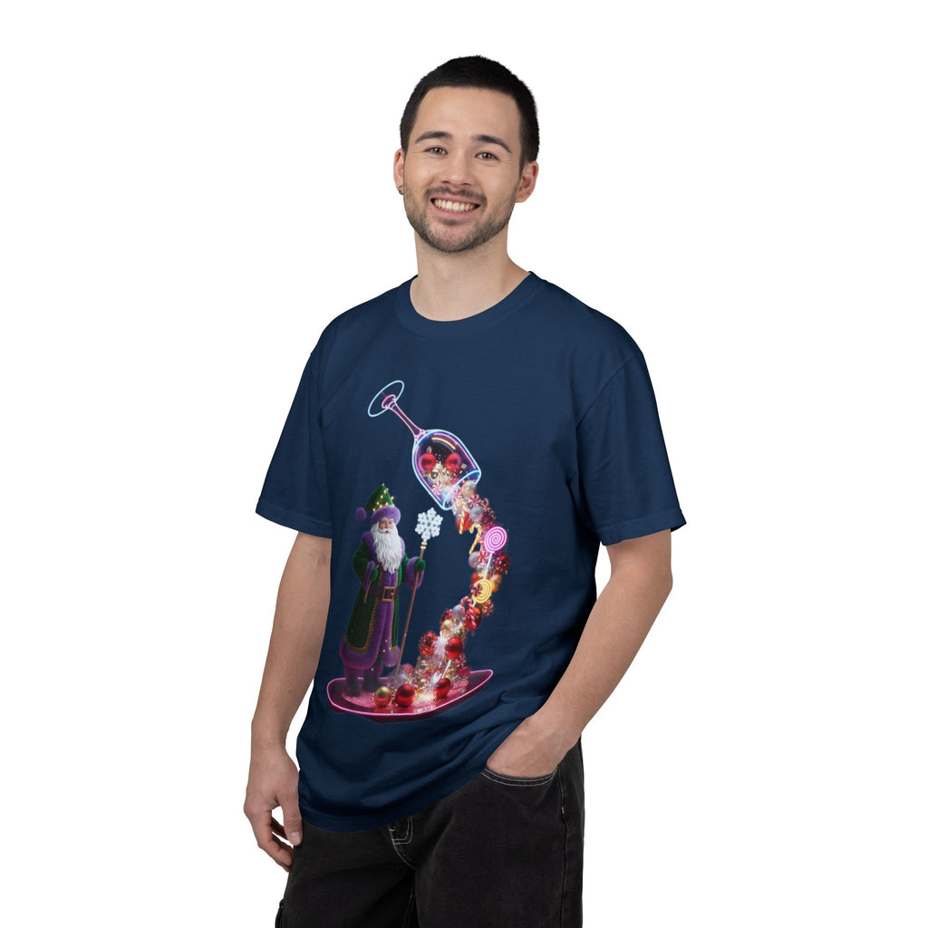 Wizard Santa Christmas T-Shirt | Magic Sorcerer Holiday Party Tee | Unique Fantasy Gift