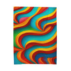 Swirl Plush Blanket | Colorful Velveteen Throw | Cozy Home Decor