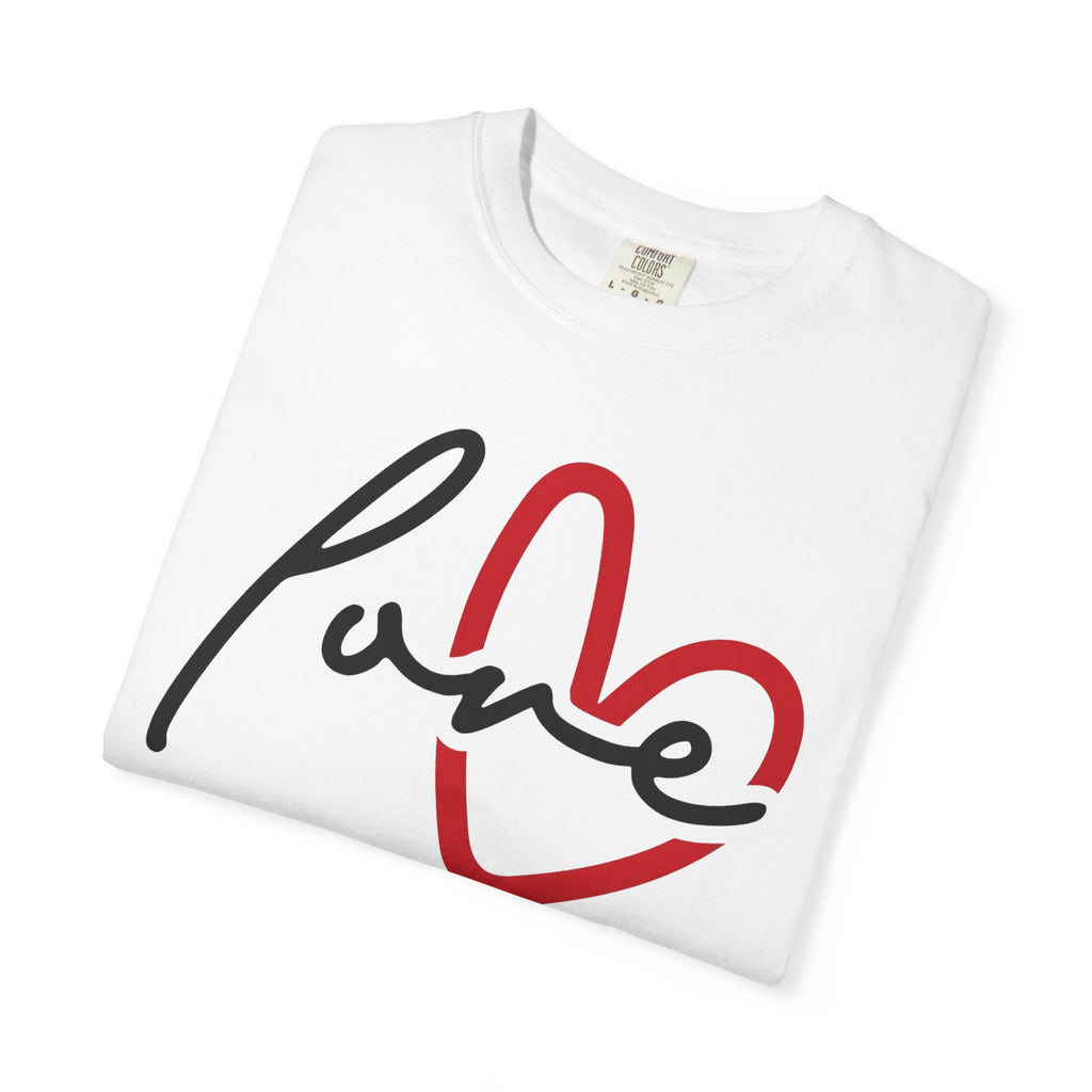 Love Script Heart T-Shirt, Minimalist Valentine's Tee