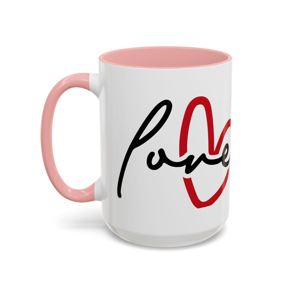 Romantic Love Mug | Heart Script Coffee Cup