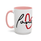 Romantic Love Mug | Heart Script Coffee Cup