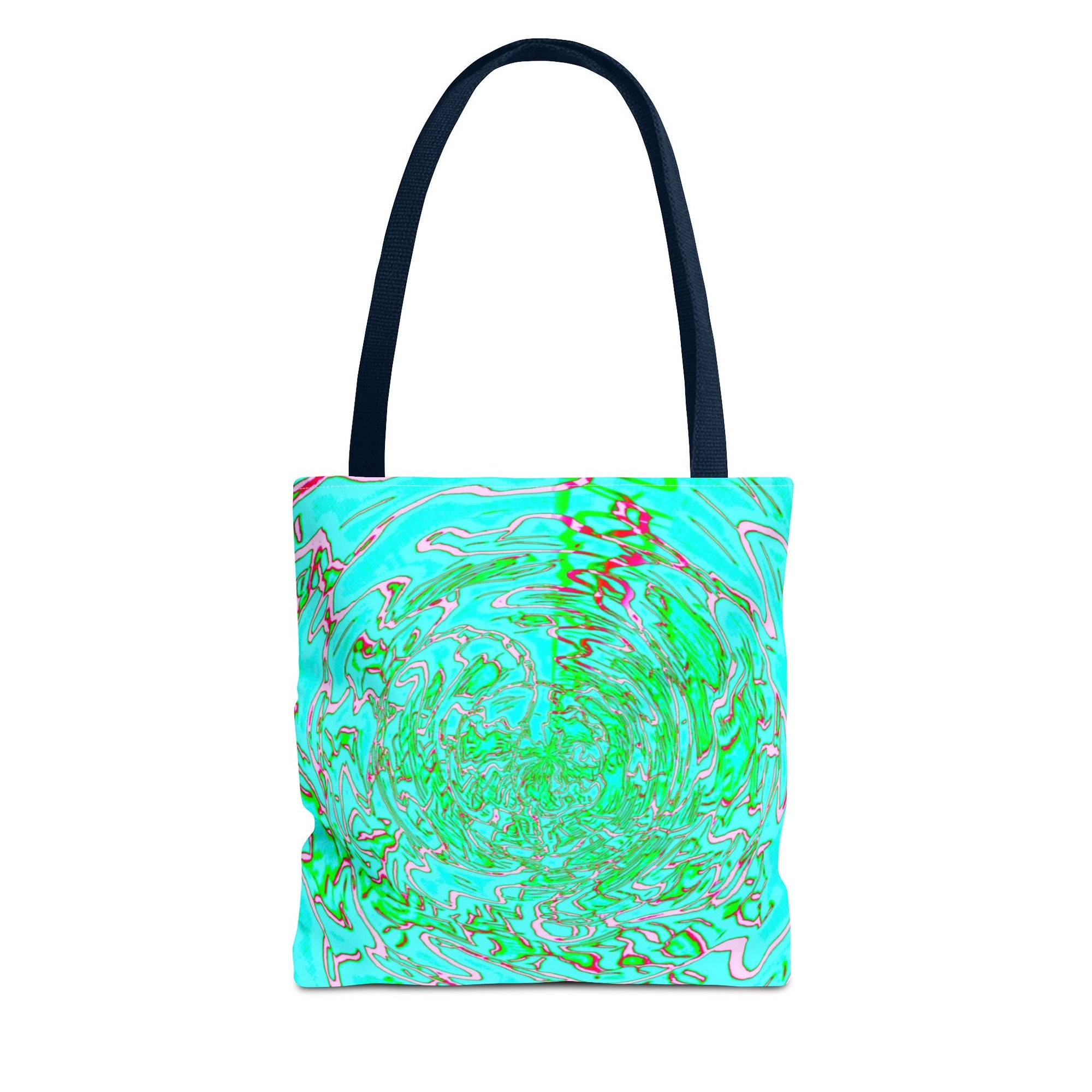 Ocean Swirl Tote Bag | Turquoise Abstract Beach Shopper