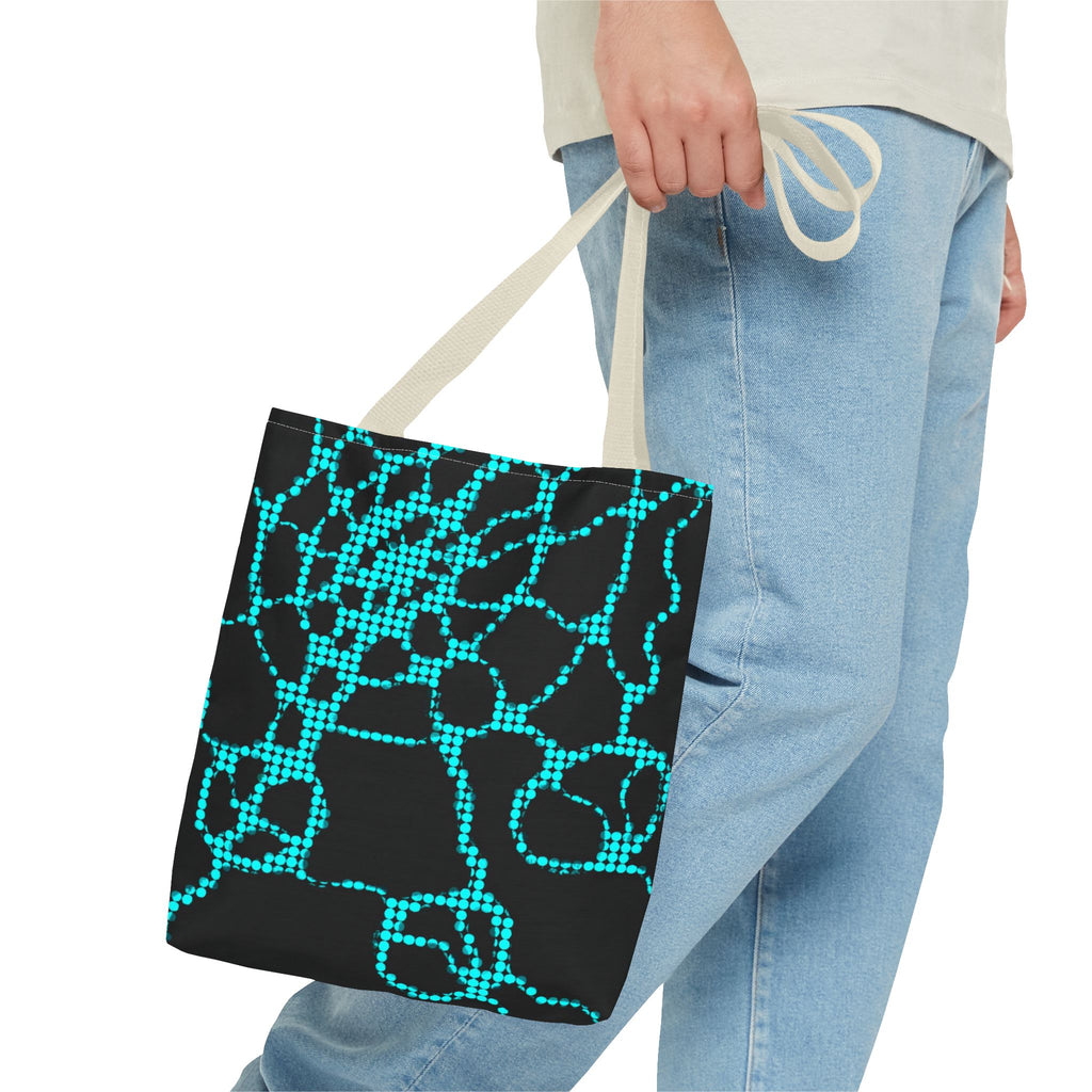 Modern Abstract Tote Bag | Blue Pattern Everyday Shopper