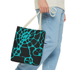 Modern Abstract Tote Bag | Blue Pattern Everyday Shopper
