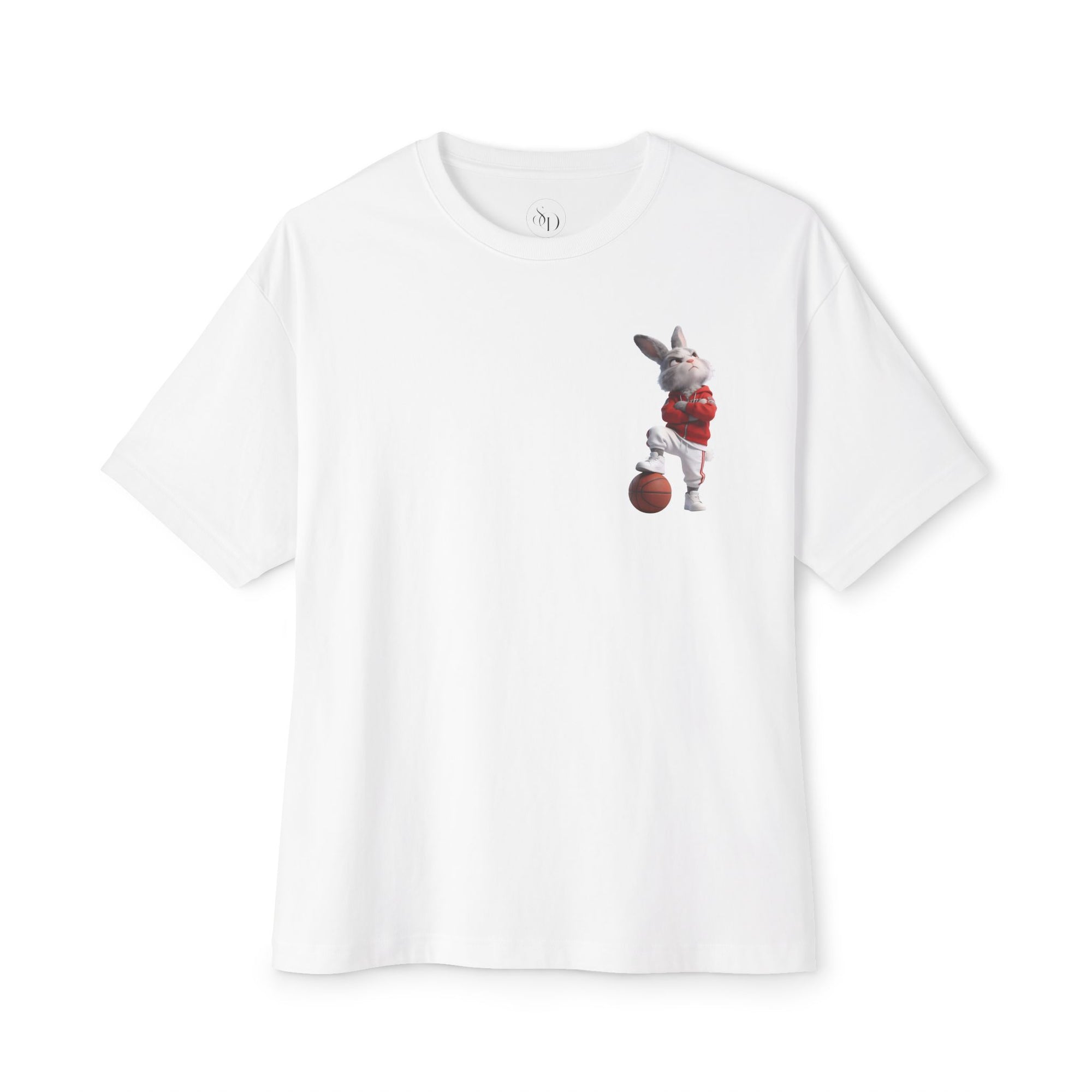 Oversized | Bunny Basketball Player Tee | Rabbit Hoop Graphic Tee