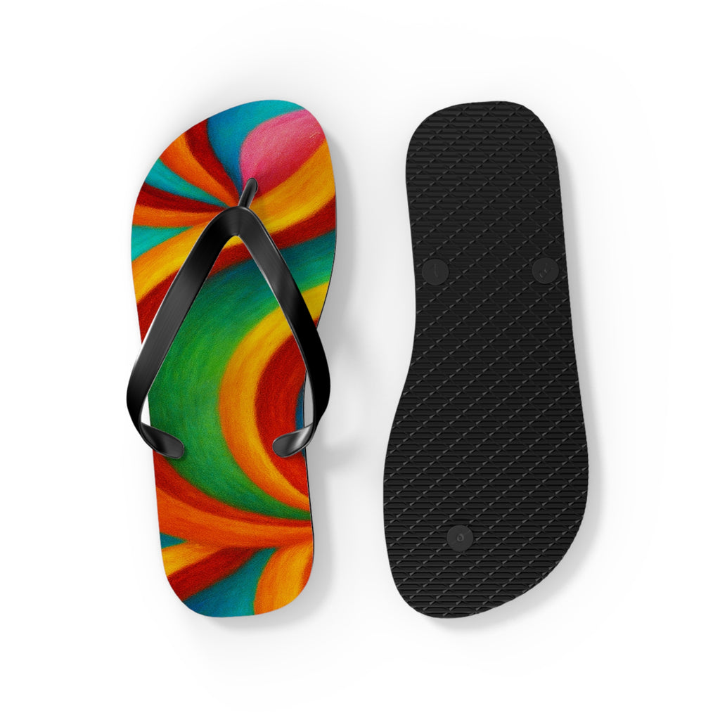 Artistic Flip Flops | Colorful Summer Sandals | Festival Aesthetic