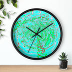 Green Abstract Wall Clock | Modern Silent Clock