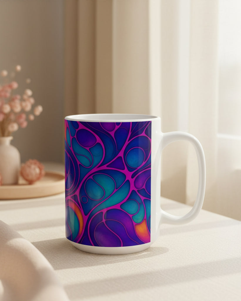 Fluid Art Mug | Ceramic Coffee Cup | Modern Artistic Drinkware