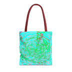 Ocean Swirl Tote Bag | Turquoise Abstract Beach Shopper