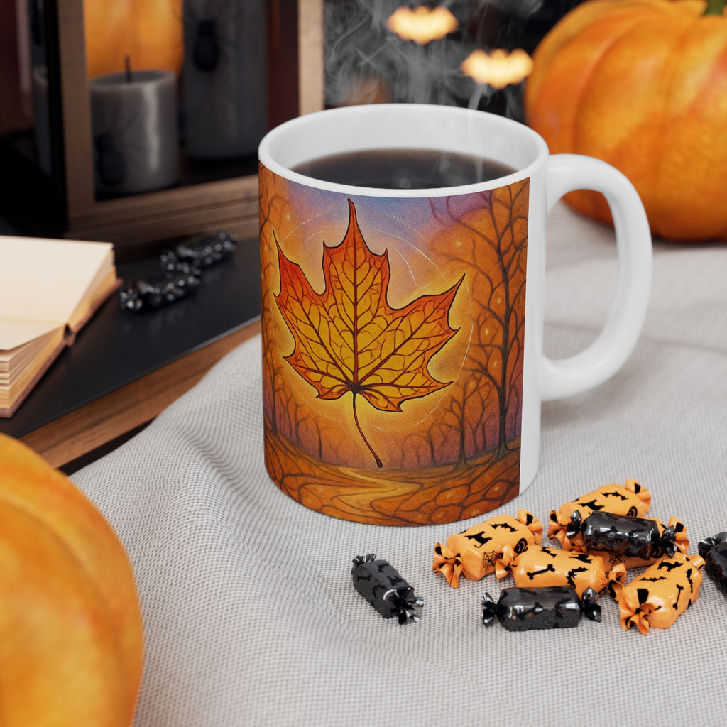 Autumn Leaves Mug | Cozy Fall Coffee Cup | Seasonal Gift