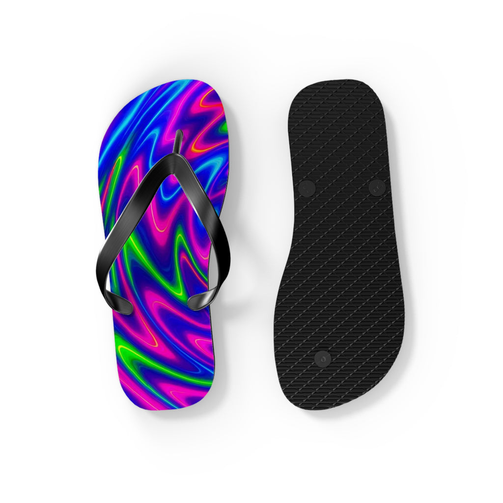 Vibrant Tie-Dye Flip Flops | Colorful Summer Beachwear