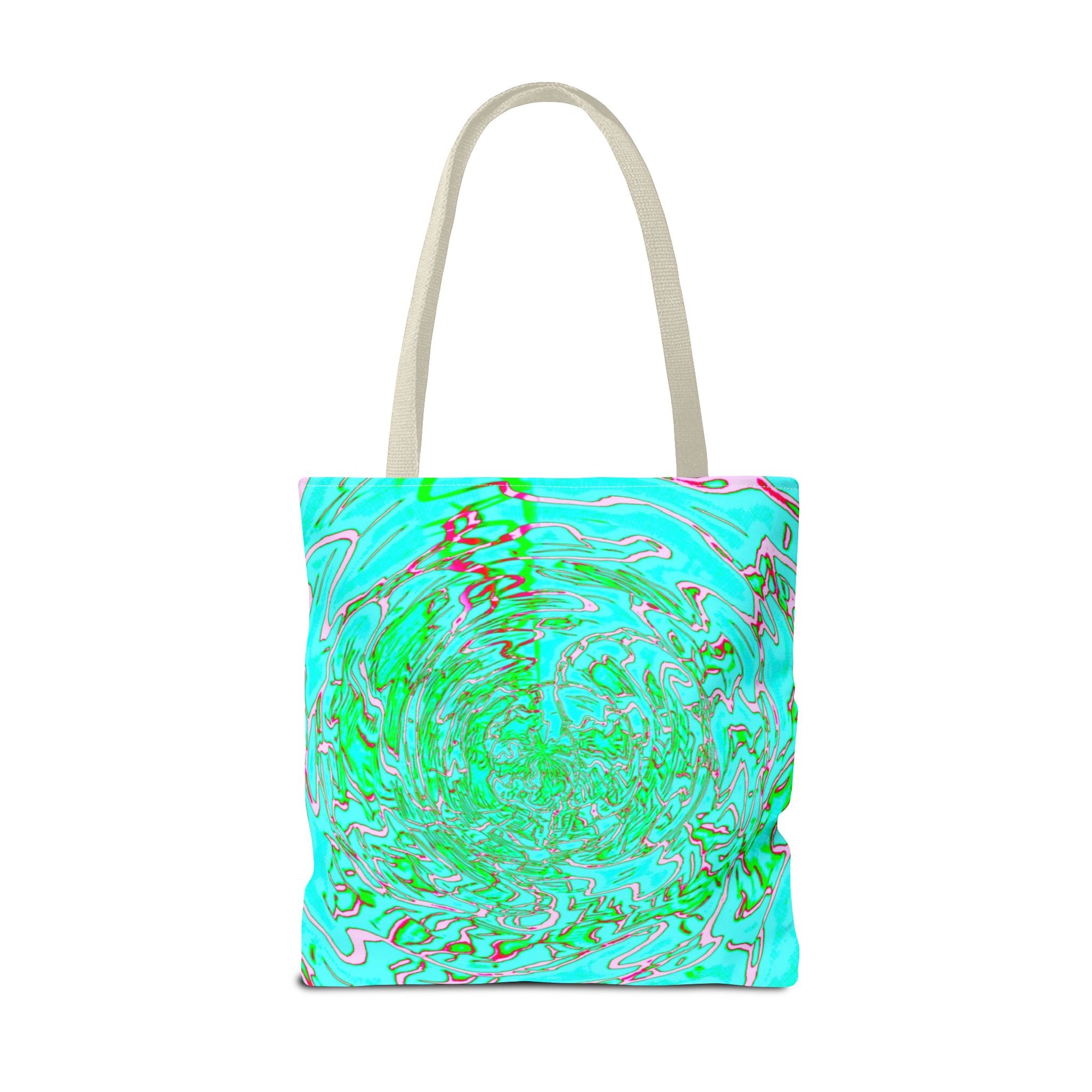 Ocean Swirl Tote Bag | Turquoise Abstract Beach Shopper