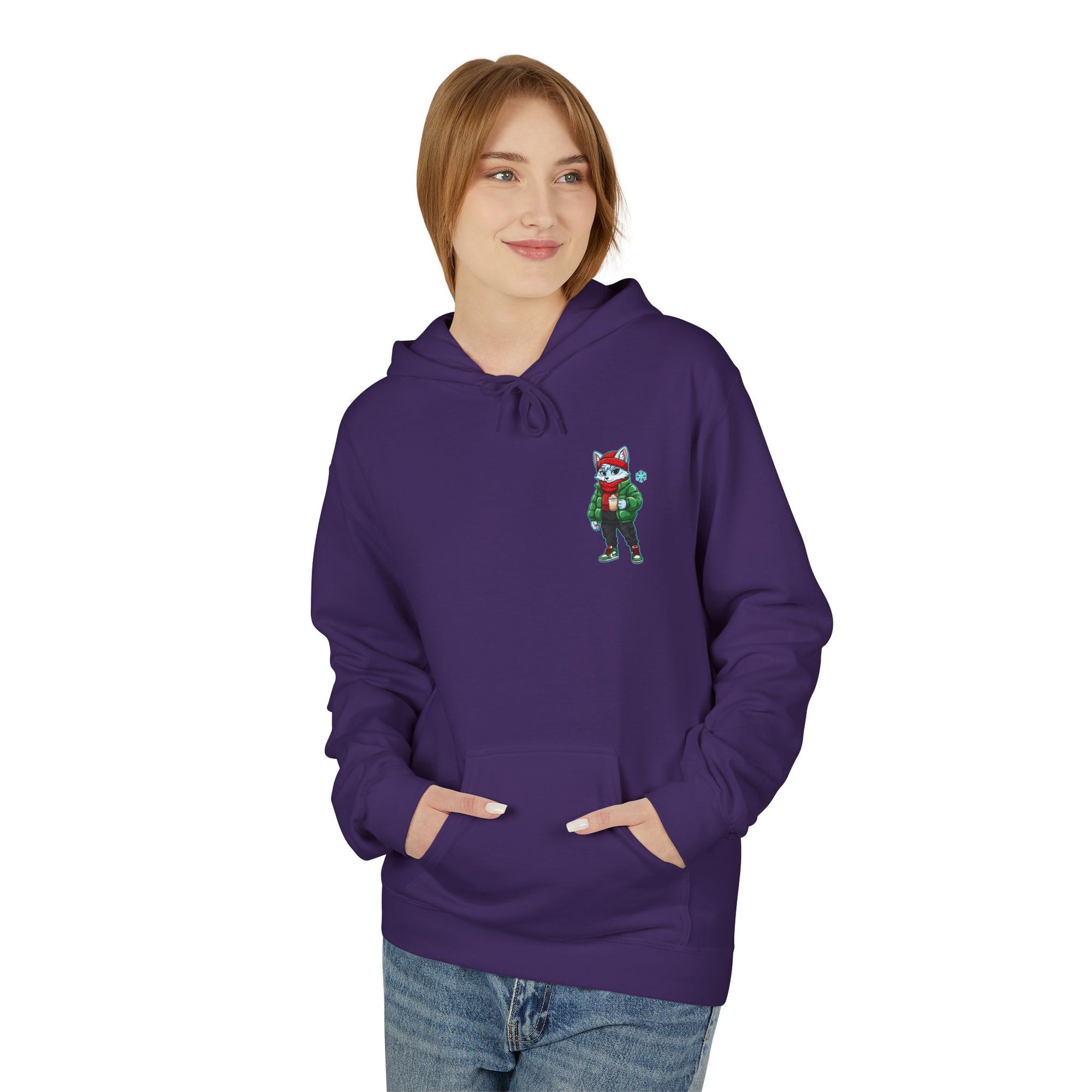 Cool Fox Character Hoodie | Cool Cyber Wolf Christmas Hoodie | Unique Gamer Gift