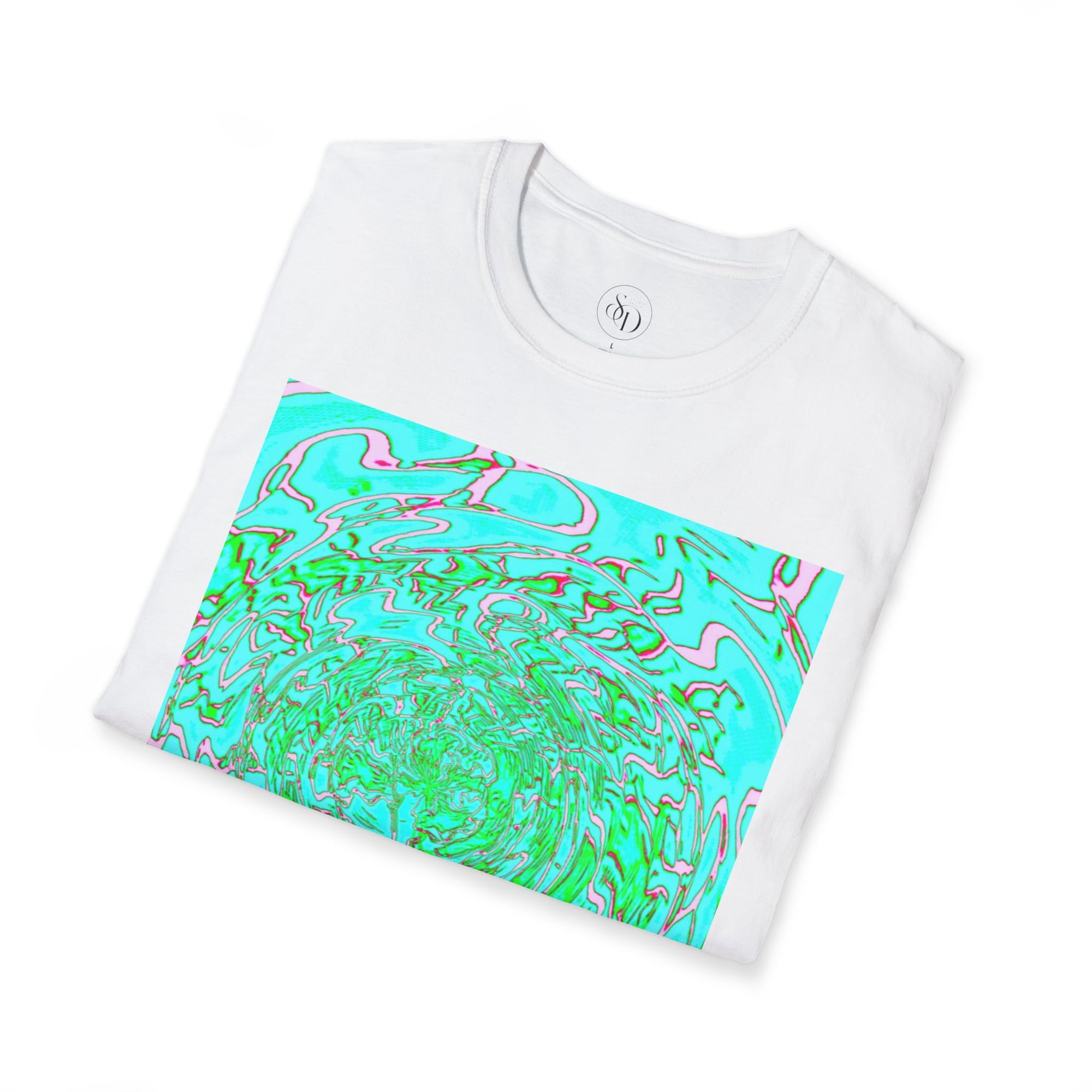 Green Abstract Neuro-Art T-Shirt | Soft Unisex Cotton Tee