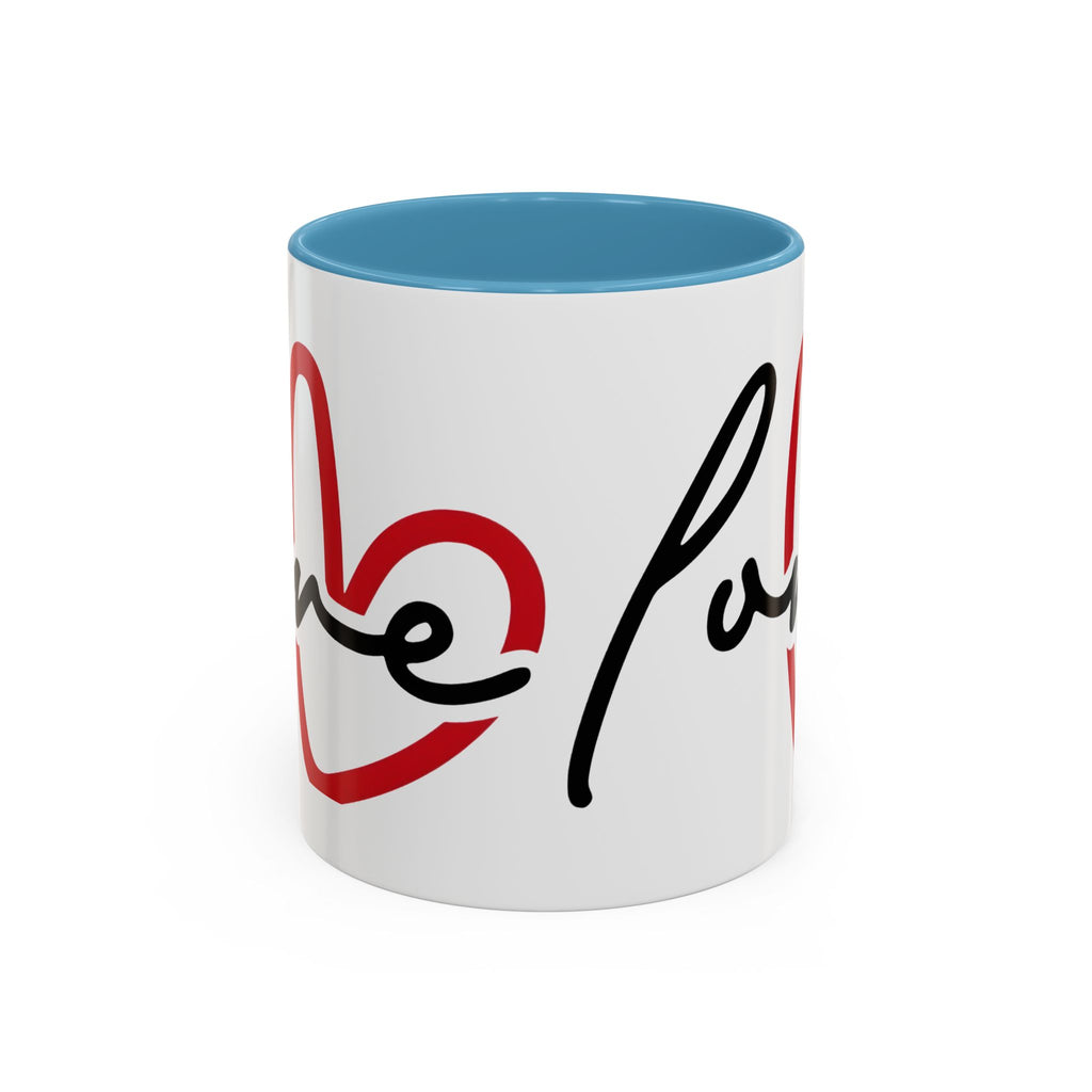 Romantic Love Mug | Heart Script Coffee Cup