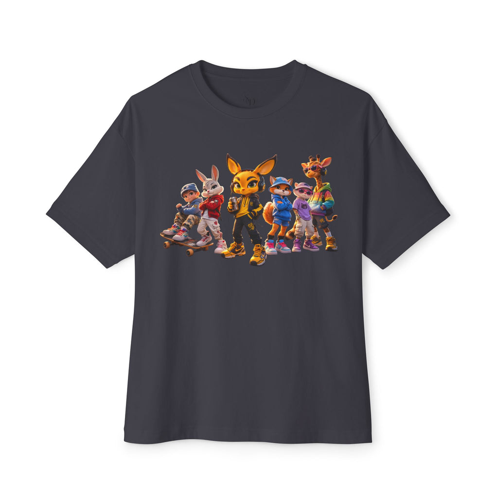 Anthropomorphic Skate Crew Tee — Cartoon Fox & Friends Graphic Shirt